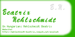 beatrix mehlschmidt business card